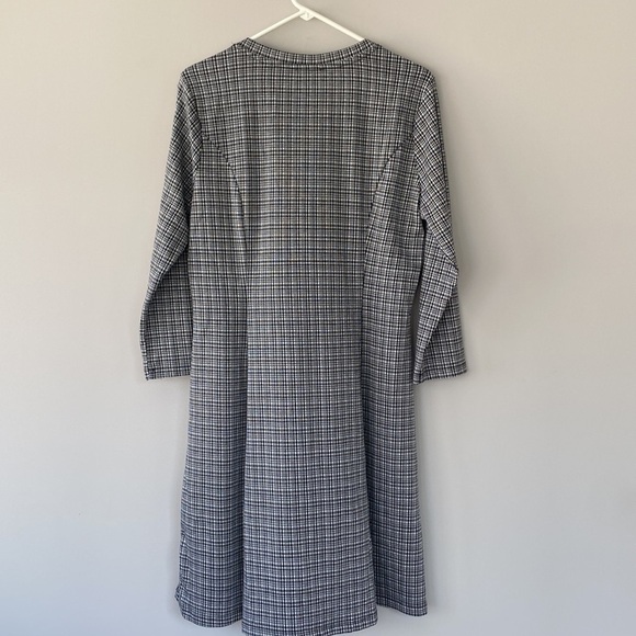 NEW NWT Beachlunchlounge Skye Printed Flared Dress In Check Large - Picture 5 of 8